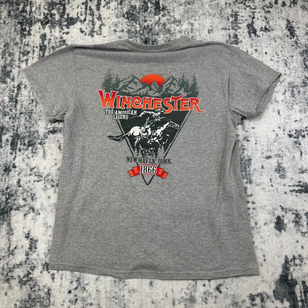 Winchester T Shirt Mens Medium Gray The American Legend Graphic Tee Outdoors